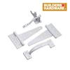 BUILDER'S HARDWARE 4 Piece White Gate Hardware Kit