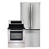 LG 19.7 Cu. Ft. French Door Refrigerator and 5.6 Cu. Ft. Smooth Top Convection Range