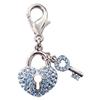 FouFou Dog Key & Heart D-Ring Charm - Blue