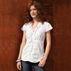 Jessica Weekend(TM/MC) Short-sleeve Open V-neck Blouse