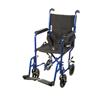 Drive Medical™ Drive Aluminum Transport Chair 17'', Blue Frame