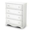 South Shore Sweet Lullaby Collection 4 Drawer Chest Pure White