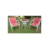 3 Piece Steel Burnt Red Bistro Set