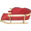 STREAMRIDGE Large Red Wood/Metal Baby Sleigh, with Metal Pads