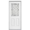 Masonite 36 In. X 4-9/16 In., Halifax Antique Black 1/2 Lite Left Hand Smooth Fiberglass Door