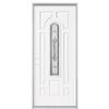 Masonite 36 In. X 4-9/16 In., Providence Platinum Centre Arch Right Hand Steel Door