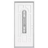 Masonite 36 In. X 4-9/16 In., Providence Platinum Centre Arch Left Hand Steel Door