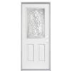 Masonite 32 In. X 4-9/16 In., Oakville 1/2 Lite Platinum Left Hand Steel Door