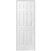 Safe 'n Sound Primed 6-Panel Textured Safe N Sound Solid Core Prehung Door with Rabbeted Jamb 2...