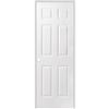 Safe 'n Sound Primed 6-Panel Textured Safe N Sound Solid Core Prehung Door 24 Inch x 80 Inch Righ...
