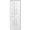 Safe 'n Sound Primed 6-Panel Textured Safe N Sound Solid Core Prehung Door 32 Inch x 80 Inch Lef...