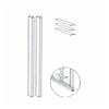 REGAL IDEAS 6 Pack 1-1/2" White Aluminum Straight Wide Railing Pickets, for 3' section