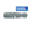 BUILDER'S HARDWARE 6" Heavy Duty Zinc Barrel Bolt