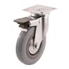 SHEPHERD HARDWARE PRODUCTS 2" Grey Poly Wheel Swivel Plate Caster, with Brake