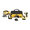 DeWalt® Heavy-Duty 18V Compact Cordless 4-Tool Combo Kit, DCK437C