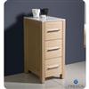 Fresca Torino 12 Inch Light Oak Bathroom Linen Side Cabinet