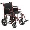 Drive Medical™ Drive Bariatric Steel Transport Chair 20'' Seat Width, Red