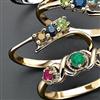 Daughter Ring with Genuine Birthstones