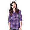 Nevada®/MD Girls' Double-faced Plaid Top