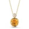 Citrine and Diamond Necklace 14-kt Yellow Gold