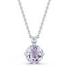Lilac Amethyst and Diamond Necklace 14-kt White Gold