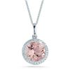Morganite and Diamond Necklace 14-kt White Gold
