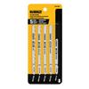 DEWALT 5 Piece Assorted T-Shank Jigsaw Blade Set