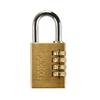 WORDLOCK 4 Dial Brass Wordlock Sport Padlock