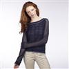 Kensie® Long Sleeve Cotton Pull Over Sweater