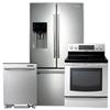 Samsung 25.6 Cu. Ft. Refrigerator and 5.9 Cu. Ft. Range and Dishwasher - Stainless Steel