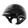 VCAN Shorty Classic Half-Shell Cruiser Helmet, Skull Graphic