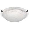 Low-Profile Oil Rubbed Flush Mount Light Fixture, 12-in