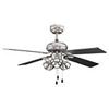 For Living Orleans Brushed Nickel Ceiling Fan, 42-in