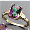 JESSICA®/MD 'Checkerboard' Mystic Topaz Ring Set In 10K Gold