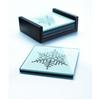 DC COLLECTION® Glass Snowflake Coasters - Silvertone