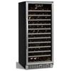 Cavavin 112 Bottle Built-In Wine Cooler with Stainless Steel Glass Door - Black