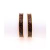 JESSICA®/MD Gold and Brown Python Hoop Earrings