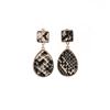 JESSICA®/MD Black and White Python Teardrop Earrings