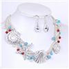 Christina C Multi-Strand Sea Shell Necklace with Earring Set