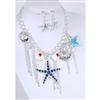 Christina C Multi-Strand Sea Shell Necklace with Earring Set