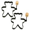 Norpro Teddy Bear Pancake/Egg Rings (978) - Black - 2 Pack