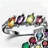 Tradition®/MD Sterling Silver Family Ring With Simulated Stones