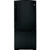 GE 20.2 Cu. Ft. Bottom Mount Refrigerator (GDSC0KBXBB) - Black