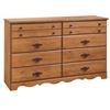 South Shore Prairie Double Dresser - Country Pine