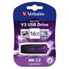 Verbatim Store 'N' Go 16GB USB 3.0 Flash Drive (49180) - Black/Violet