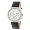 JESSICA®/MD Ladies Black strap, white mop dial watch