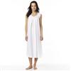 Vanity Fair®/MD Crinkle-Knit Eyelet Lace-Trimmed Long Nightgown