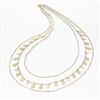 JESSICA®/MD 3 Row Long Graduated Necklace with Cream Epoxy Teardrops