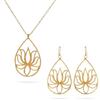 Satya Teardrop Lotus Pendant or Earrings