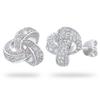 Round Brilliant Diamond Love Knot Earrings (1.15 ct)